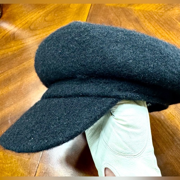 Black Wool 100%  Cap Berets Hats Classic Unisex Adjustable - Picture 7 of 13